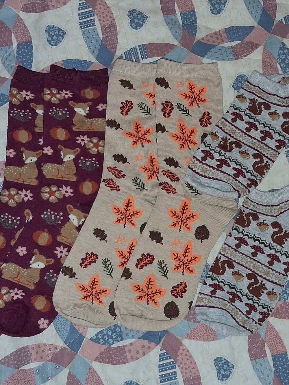 🍁🍂🧦Ladies Autumn Sock Bundle ~ 3 Pairs🧦🍂🍁